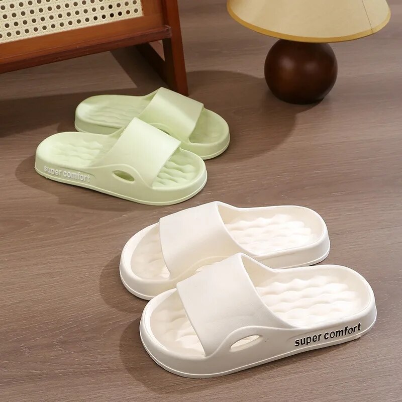 Chinelos de plataforma grossa para mulheres casa sola macia travesseiro slides sandálias mulher verão praia não deslizamento flip flops chinelo do banheiro