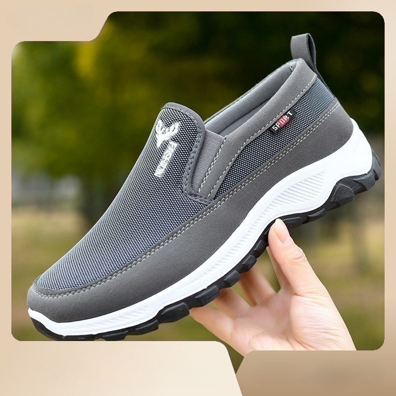Men Running Hiking Sneakers Breathable Orthopedic Travel Plimsolls Slip On Comfortable for Outdoor Activity Hiking Walking