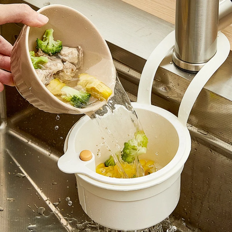 2 в 1, пробка для кухонной раковины, подвесная корзина для фильтра с отверстием в один клик, сито для раковины для посудомоечной машины, инструмент для быстрого слива