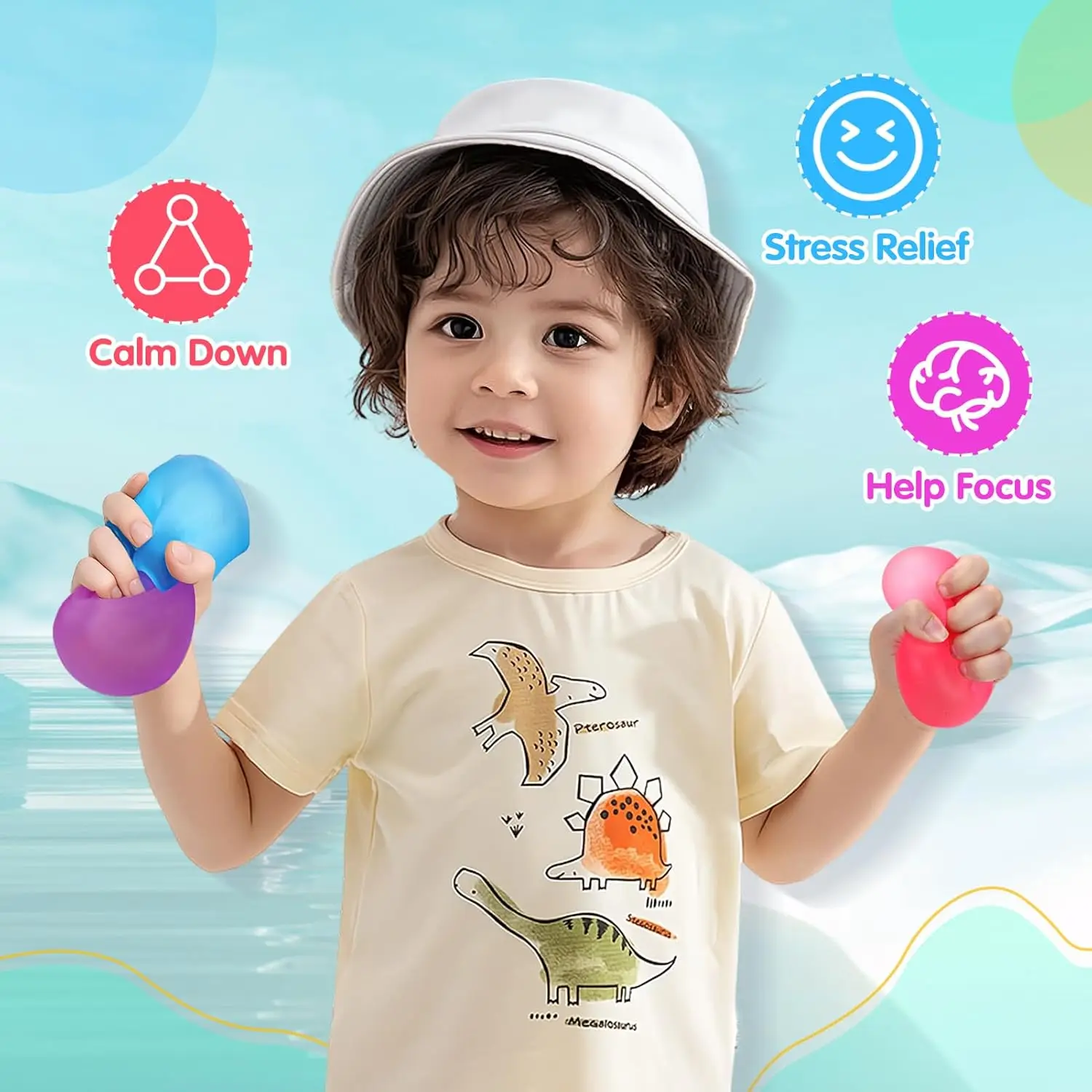 Jouets Squishy Fidget Cube anti-Stress pour la Relaxation, remplis de Gel haute densité, jouets apaisants sensoriels en classe pour enfants et adultes