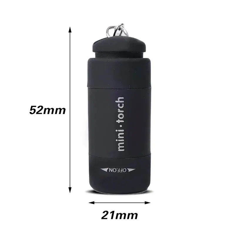 LED-Mikrotaschenlampe, tragbar, über USB wiederaufladbar, Schlüsselanhänger-Taschenlampe, wasserdicht, für Zuhause, Outdoor, Wandern, Camping