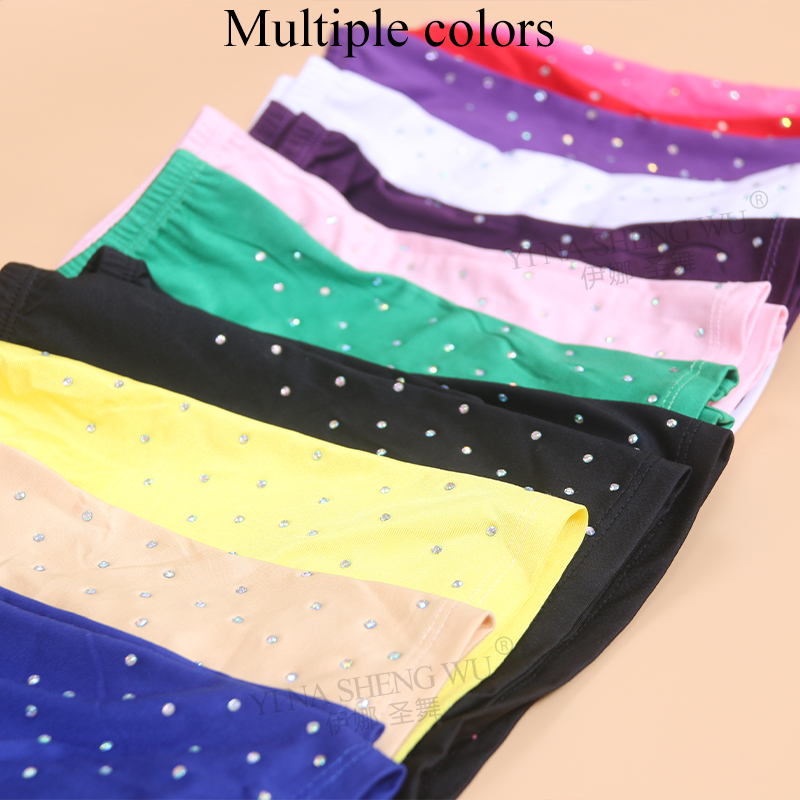Dance Safety Pants Women's Dance Underpants Lining Latin Belly Dance Costume Leggings New Hot Drill Tight-fitting Stretch Shorts