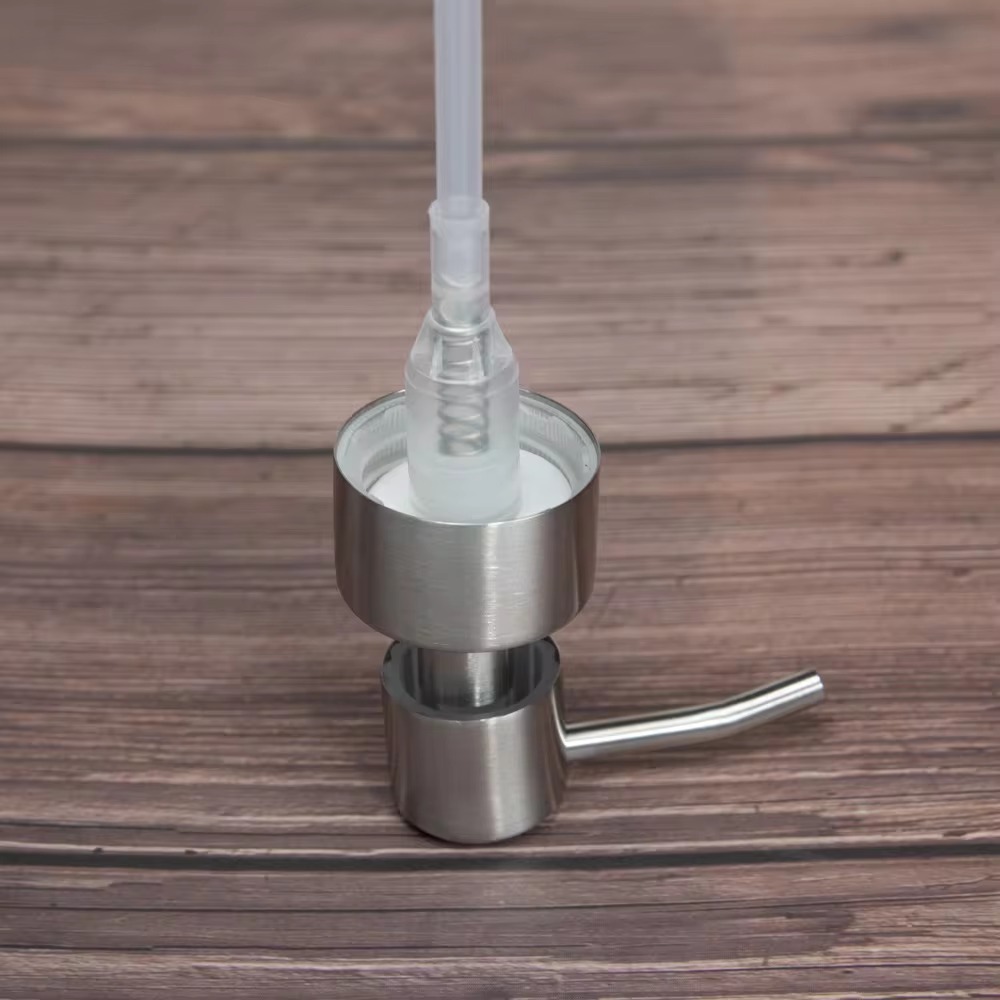 304 Stainless Steel Hand Liquid Soap Pump Dispenser Head Nozzle for Bathroom Kitchen Foam Soap Shampoo Dispenser Accessories
