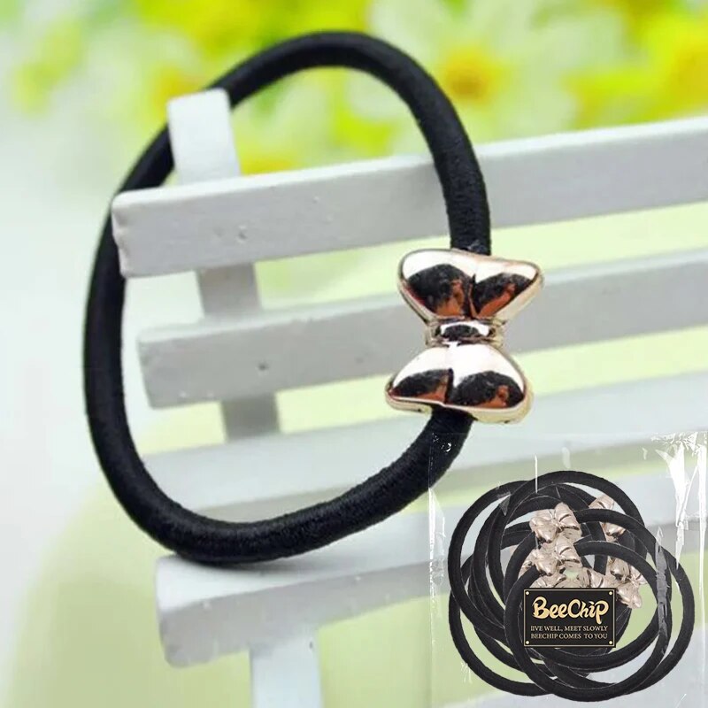 60 PCS Simples Cor Escura Cabelo Tie Alta Elasticidade Couro Banda Cabelo Headband Acessório Do Cabelo Ternos Sobriedade