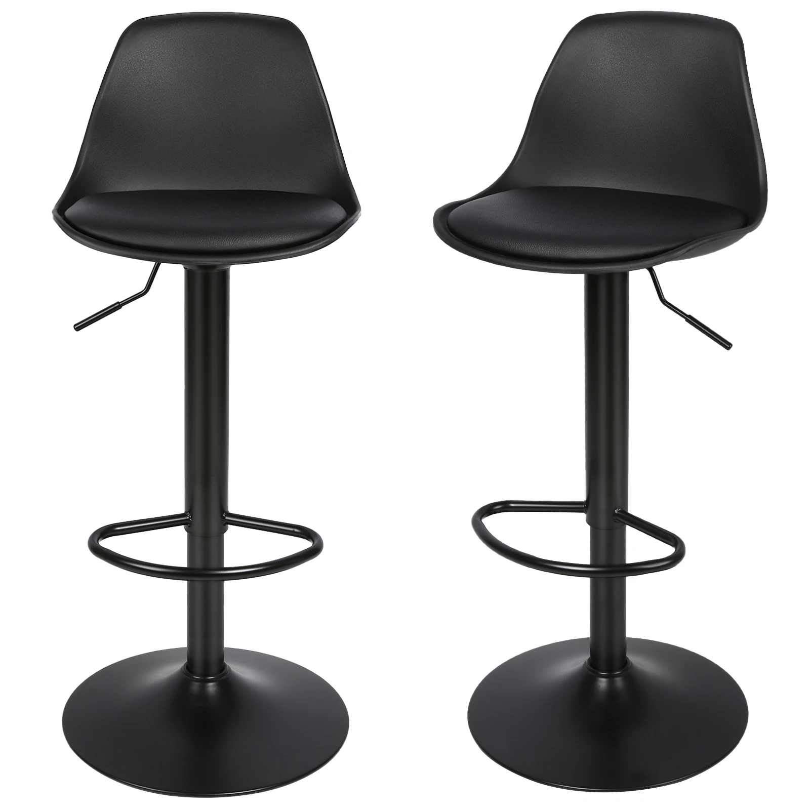 Set di 2 sgabelli da bar sgabello da bar regolabile in altezza, 360 °   sgabello da bancone girevole, sgabello imbottito per cucina/bar/salon/sala da pranzo