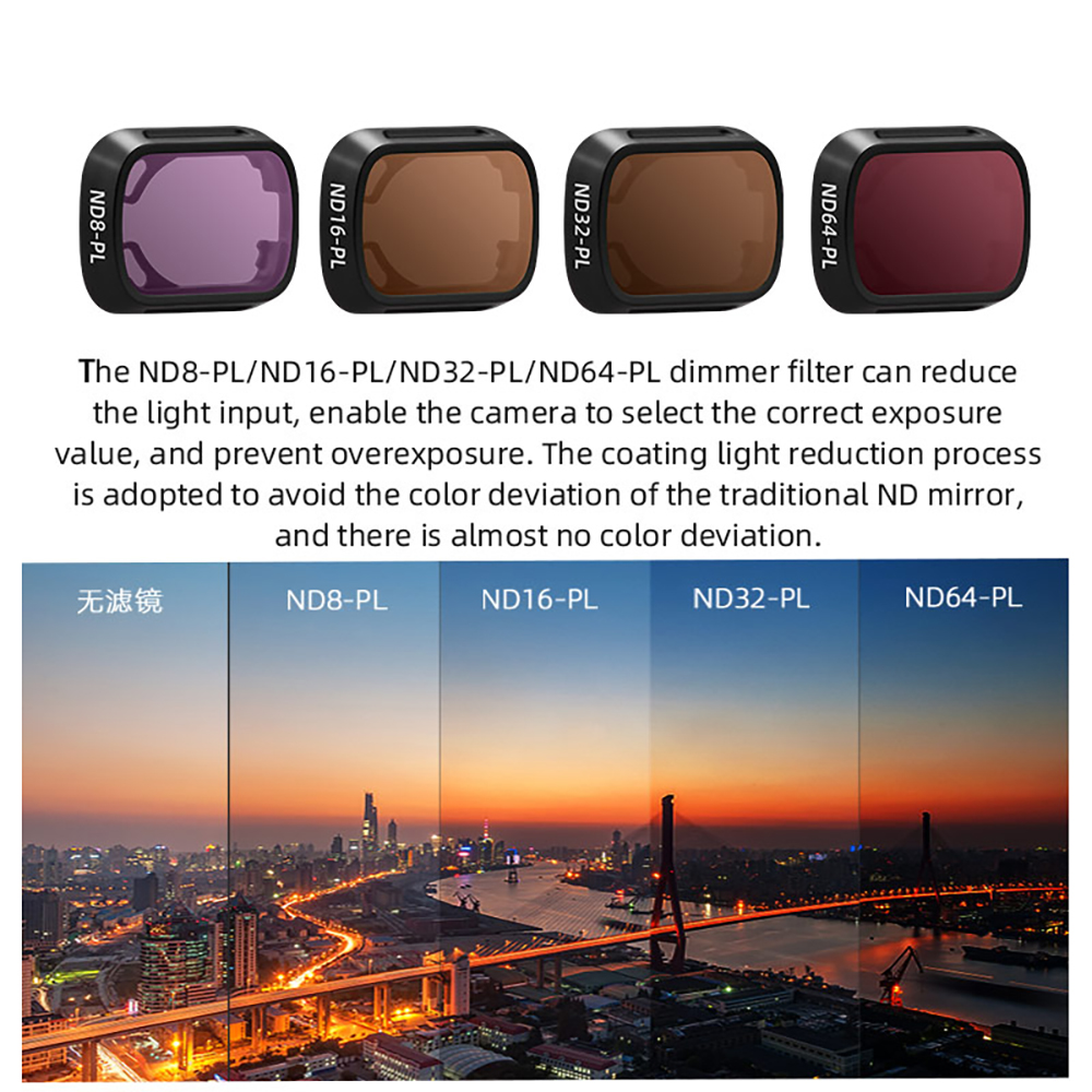 BRDRC ND フィルター DJI Mini 3 Pro UV CPL ND8/16/32/64 減光レンズカバードローン光学ガラス写真アクセサリー