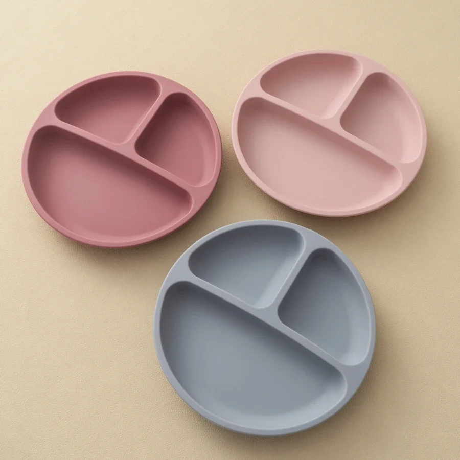 1 個ベビー吸盤シリコーンダイニングプレート BPA フリー子供食器吸引幼児トレーニング食器子供給餌ボウルベビー用品