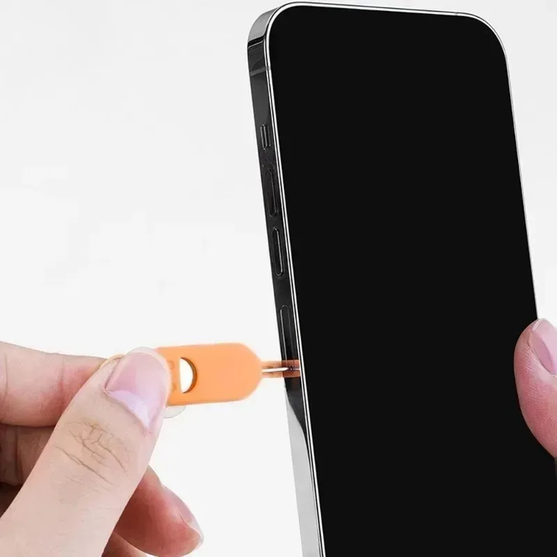 Igła zapobiegająca zgubieniu karty SIM z etui do przechowywania Otwarte uchwyty na igły Telefon komórkowy Wyjmowanie szpilki Taca karty SIM Wyciągacz Narzędzie Brelok do kluczy