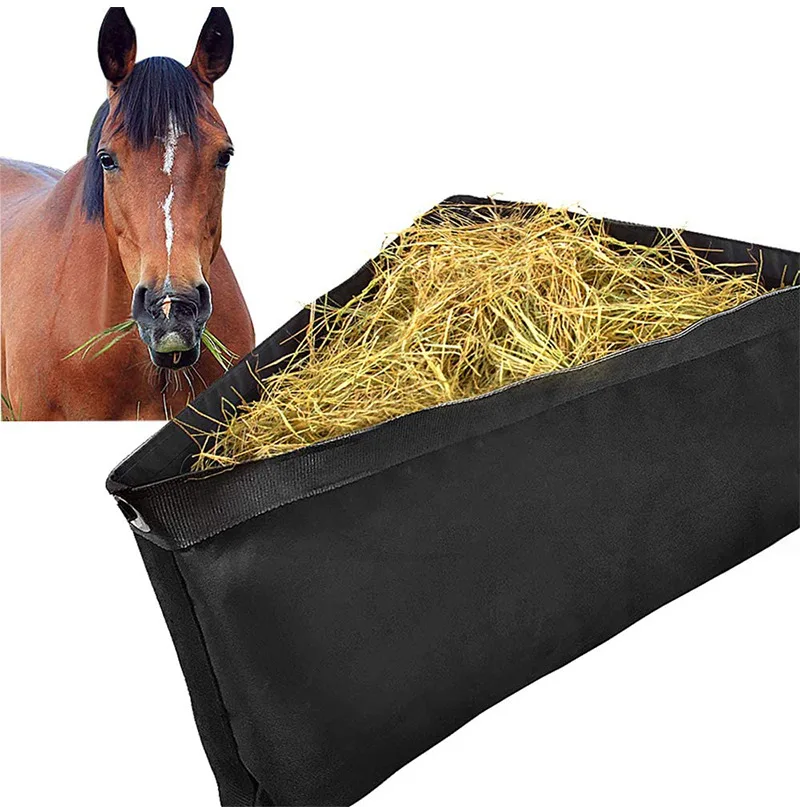 Pferd Heu beutel Fütterung beutel Pferd Dreieck Feeder mit atmungsaktiven Netz beuteln Fütterung Pferd Heu beutel große Fütterung beutel Pferd Ausrüstung