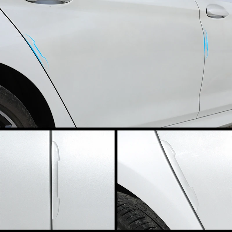 Car Door Transparent Anti-collision Protector Bar Strips Side Edge Protection Guards Rear View Mirror Cover Protection Stickers