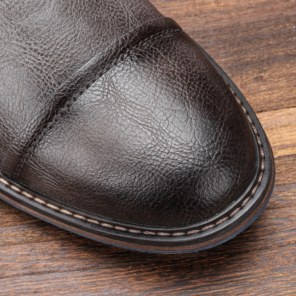 รองเท้าบูทหุ้มข้อไซส์ 7-13 For Men รองเท้าบูทหนังผู้ชาย Brand Boot for men # AL605