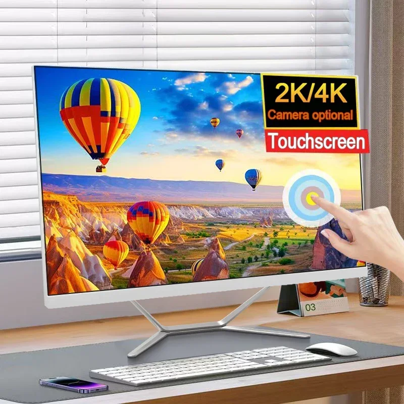 Nova chegada avançada 22 polegada 24 polegada 8gb 16gb ram 256gb/125gb ssd computador i3 i5 i7 desktop computador conjunto tudo em um pc para jogos