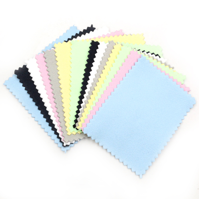 10 pièces chiffon de polissage couleur argent nettoyage chiffon de polissage doux lingette propre chiffon d'essuyage pour argent or bijoux outils