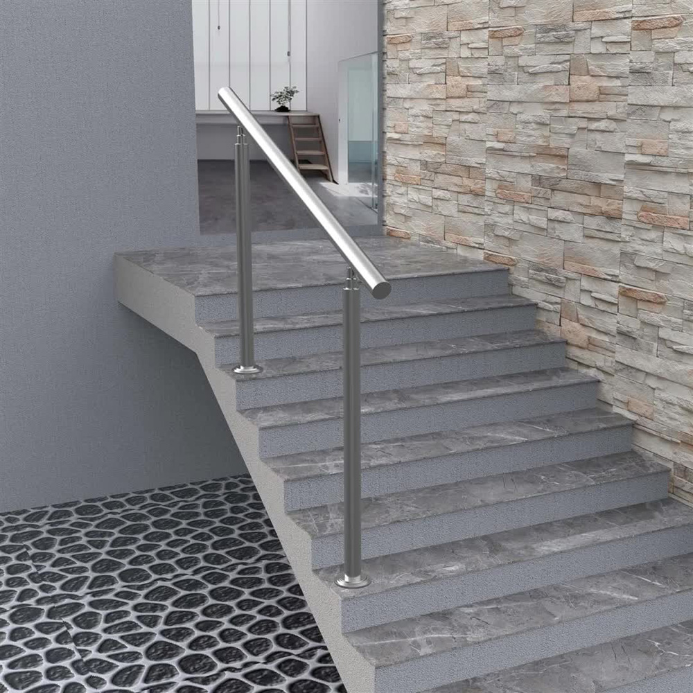Steel Handrail for in-and Outdoor Use, 80cm Safety Stair Railing Banister Mobile Auxiliary Garden Steps, for Indoor Outdoor