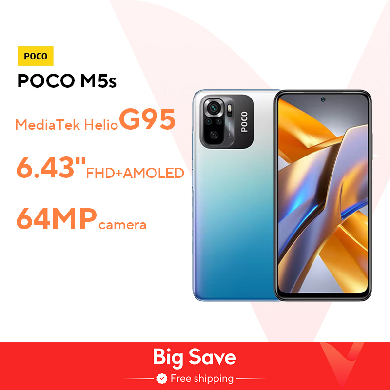 【Fr Warehouse��poco M 5S Globale Versie 8Gb 256Gb Mtk G95 Octa Core 64mp Ai Quad Camera 6.43 "Amoled Dotdisplay 33W Opladen Nfc