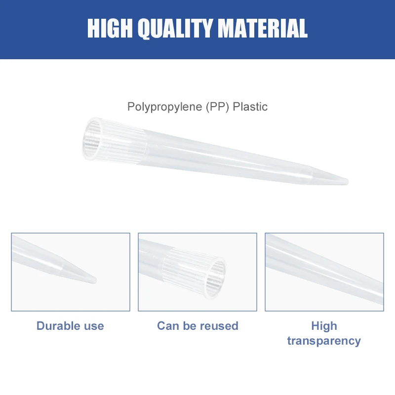 Westtune Laboratory 10ul 200ul 1ml 5ml 10ml Punte per pipette per pipette liquide da laboratorio, punte per pipette universali