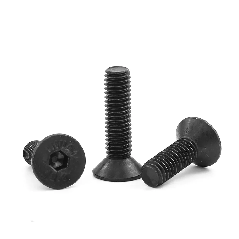 JUIDINTO 1-55 Chiếc Đầu Phẳng Allen Vít M2 M2.5 M3 M4 M5 12.9 Thép Carbon Lục Giác Tuýp Lục Giác đầu Dẹp Vặn Ốc Bu Lông Cho Đồ Nội Thất