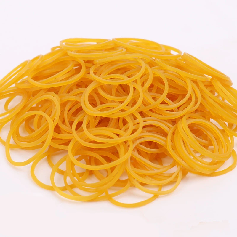 I giocattoli industriali con elastico giallo ad alta elasticità, durevoli e resistenti alle alte temperature sono ampiamente utilizzati, set da 100/300/666 pezzi