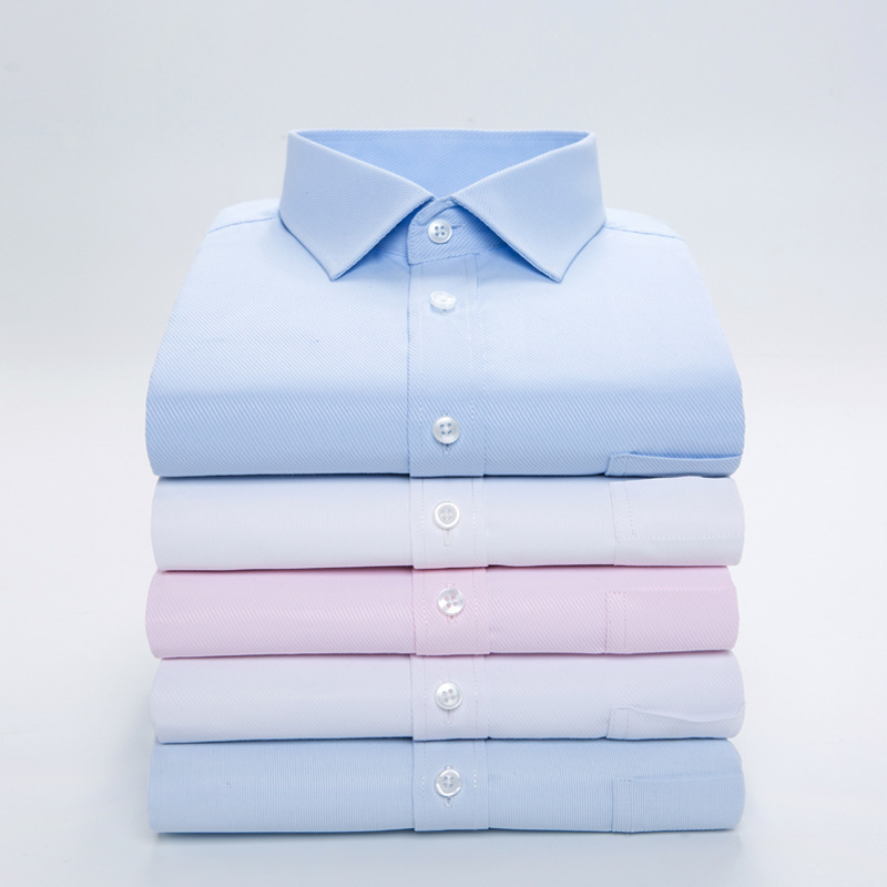 Nuevo algodón hombres clásico vestido de manga larga camisa Regular bolsillo ajuste Formal trabajo de negocios Oficina Casual botón blanco camisas sociales