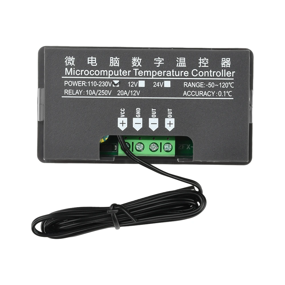 W3230 12V 24V AC110-220V Probe line 20A Digital Temperature Control LED Display Thermostat With Heat/Cooling Control Instrument