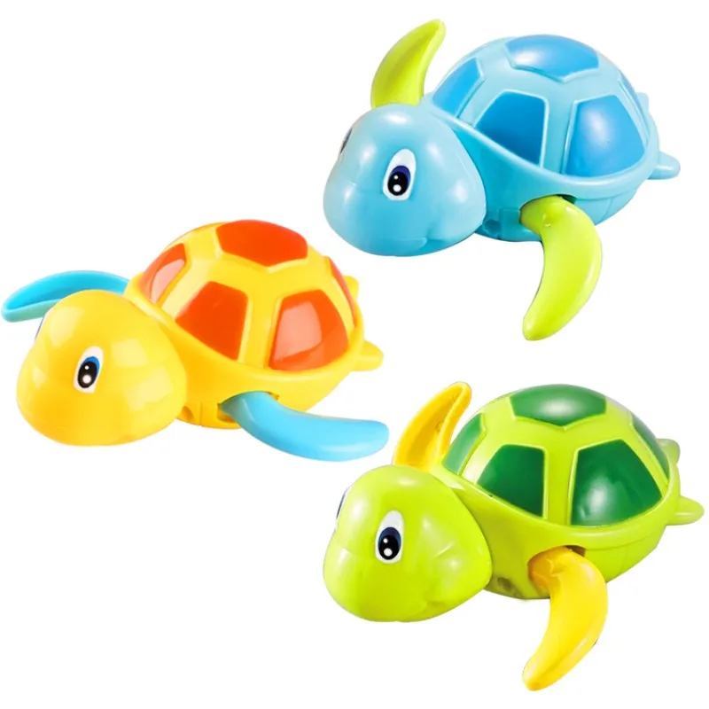 Cute Cartoon Baby Bath Toys Animal Tortoise Classic Baby Water Toy Infant Bathroom Clockwork Educational Kids Beach Bath Toys