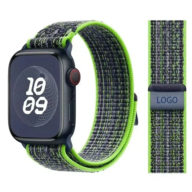 Nylon Loop For Apple Watch Strap 45mm 44mm 49mm 46mm 40mm 41mm 38mm 42mm Correa Bracelet iWatch Series 10 ultra2 6 Se 7 8 9 band