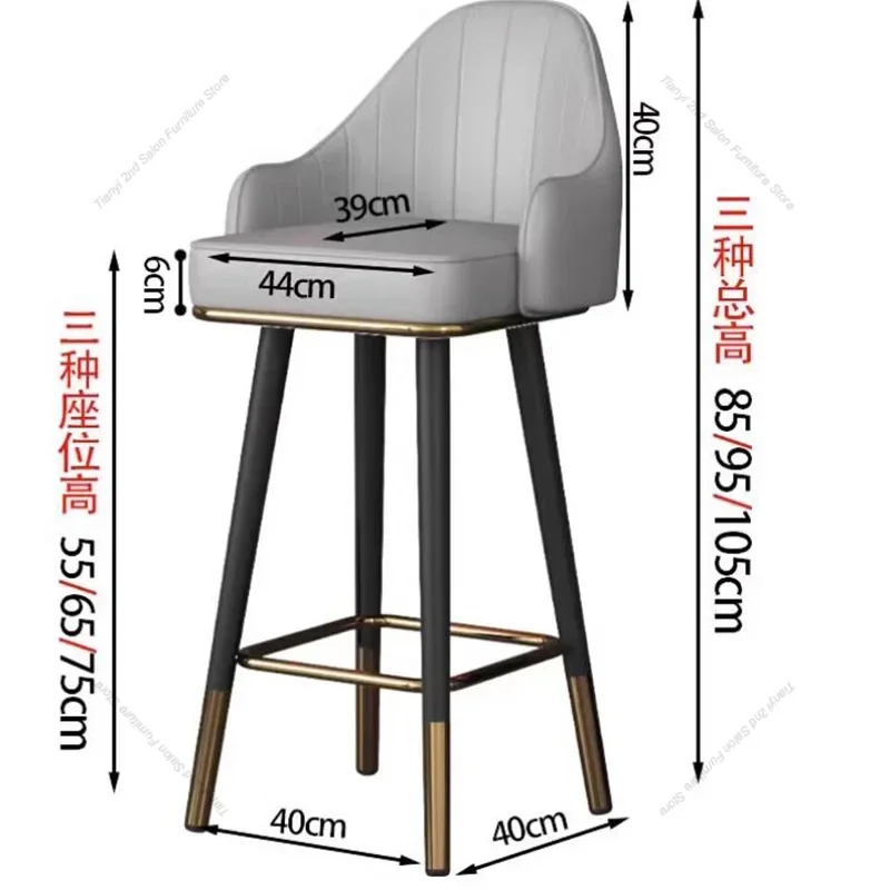 High Stool Nordic Bar Chairs Swivel Relax Modern Reception Bar Chairs Adjustable Italian Design Bar Furniture Barkrukken LLBC