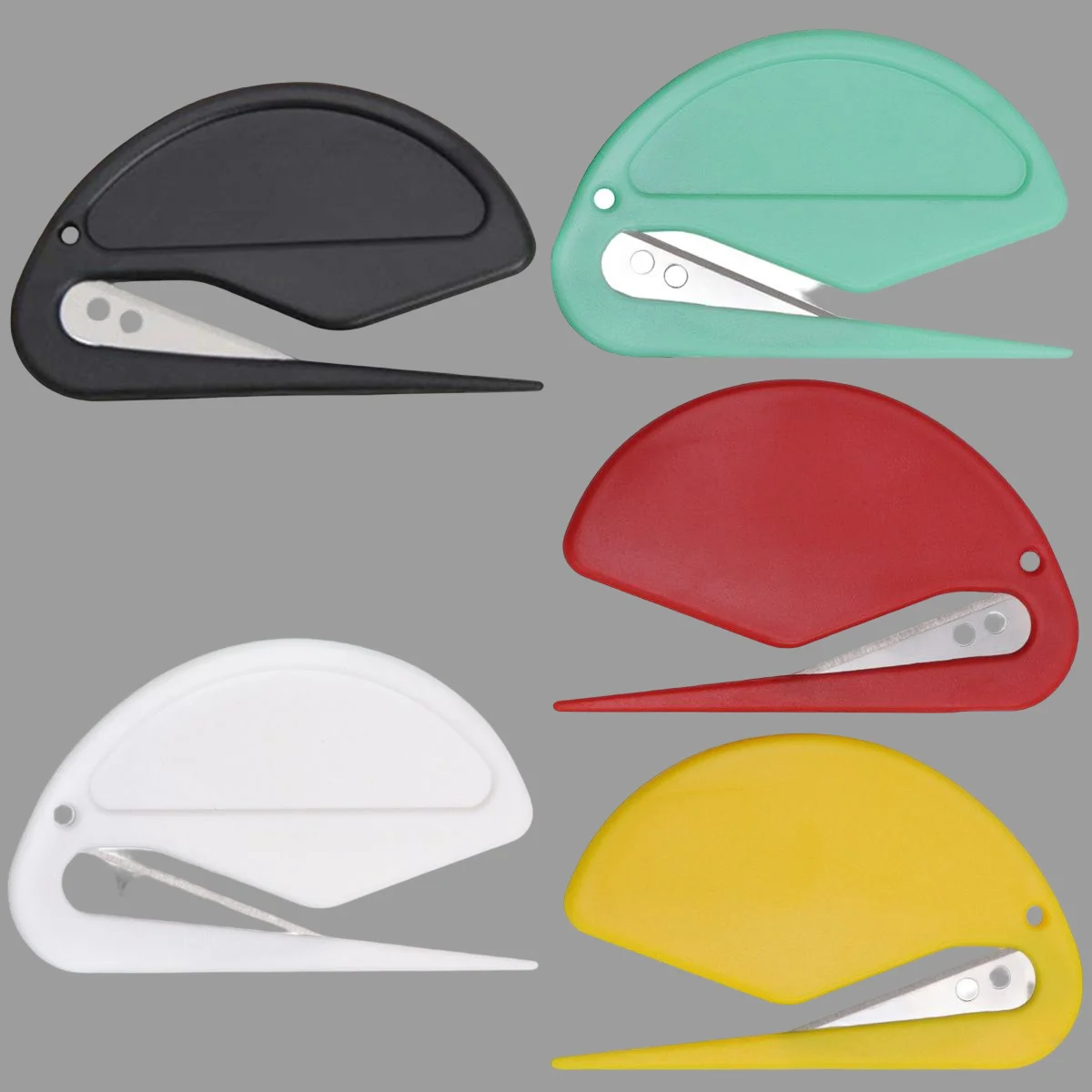 Mini Plastic Letter Opener Sharp Safe Opening Envelope Express Knife Simple Portable Stainless Steel Blade Papers Cutter