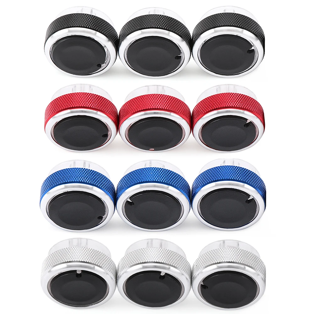 3 Stuks Per Set Aluminium Auto Styling Airconditioning Knop Ac Knop Warmte Controle Schakelaar Knop Voor Ford Focus Mk2 Mk3