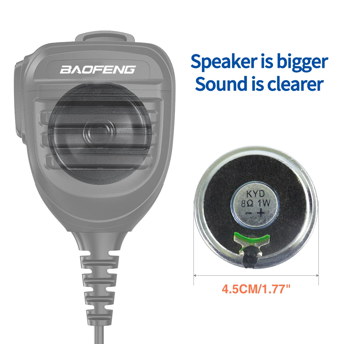 Baofeng Walkie Talkie Lautsprecher Mikrofon Wasserdicht Dual PTT Handheld Mikrofon Für UV5R UV-21 Pro Zwei Weg Radio QuanSheng UV-K6 UV-K5