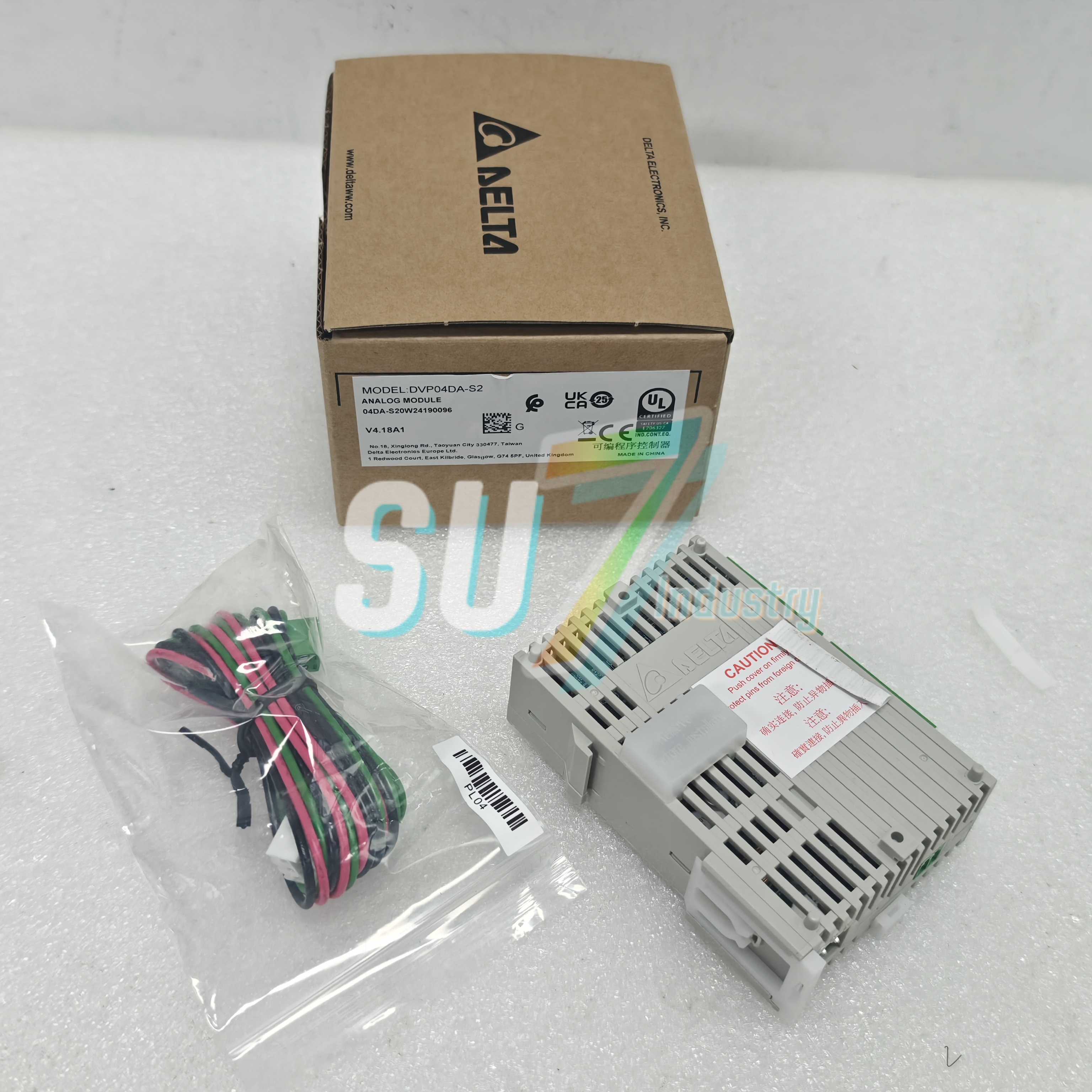 Módulo PLC DVP04DA-S2 Novo na caixa