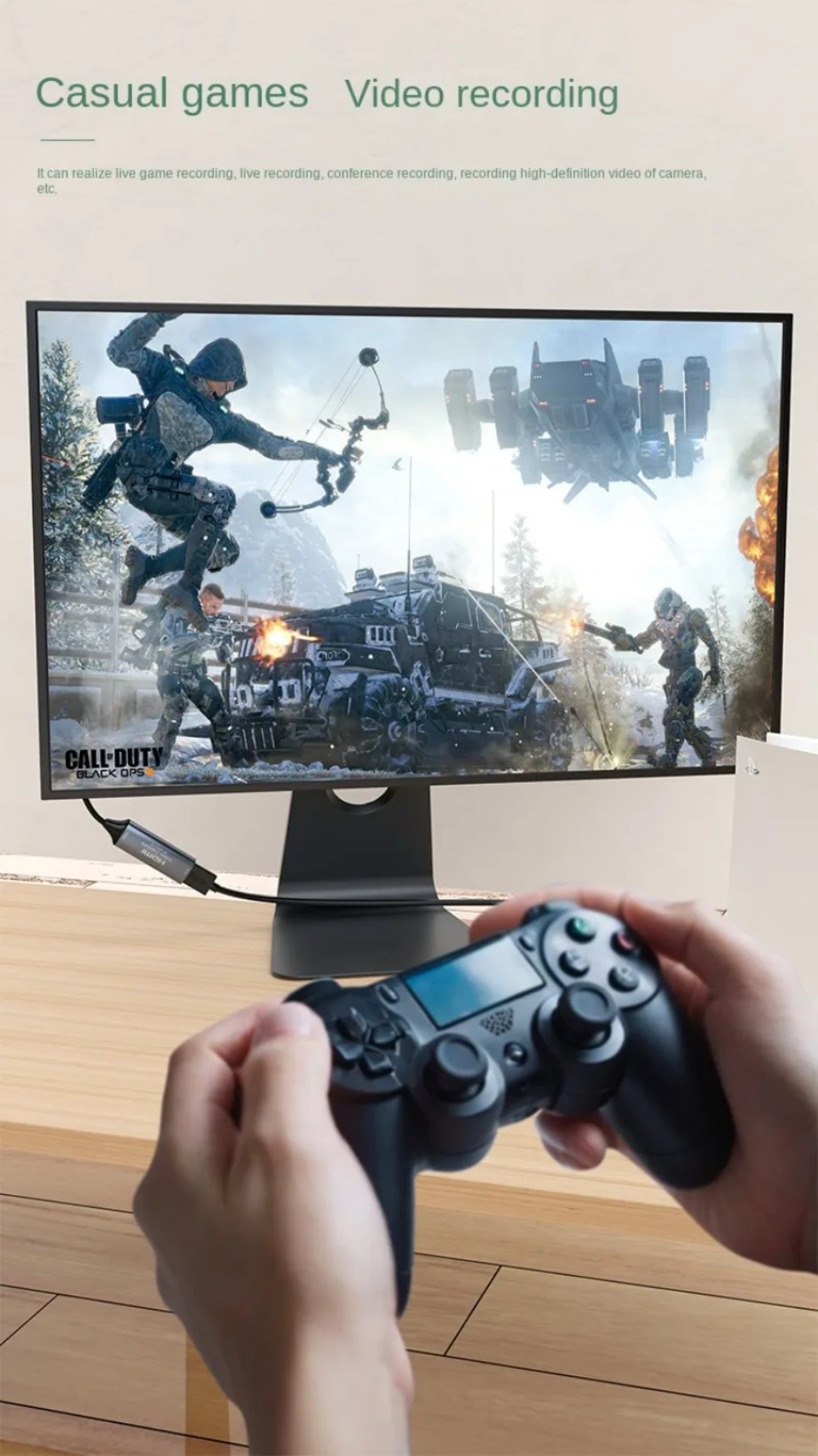 YIGETOHDE Type-C 2.0 Карта видеозахвата HDMI-совместимая 4K 30 Гц Game Grabber Record для Switch Xbox PS4/5 Прямая трансляция игры
