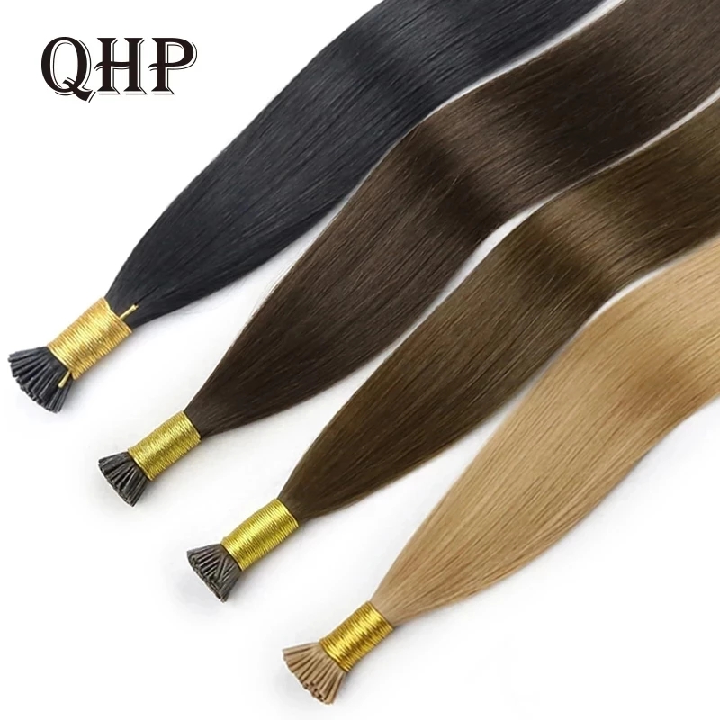 Eu ponta extensão do cabelo em linha reta extensões de cabelo humano 40g/50 g/conjunto cápsula queratina fusão natural extensão do cabelo humano 12-26 polegada