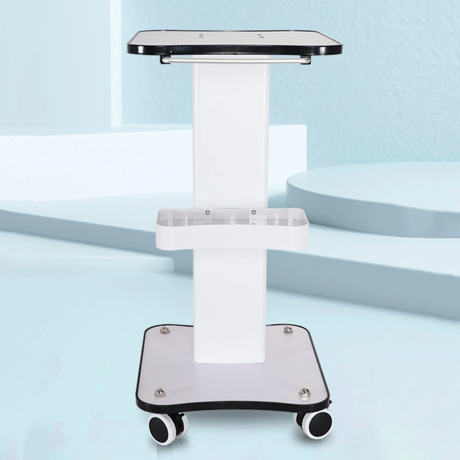 Carrello per salone di bellezza, carrello con rotelle per supporto per salone di bellezza a 3 livelli, supporto per carrello con rotelle per salone spa per salone ospedale