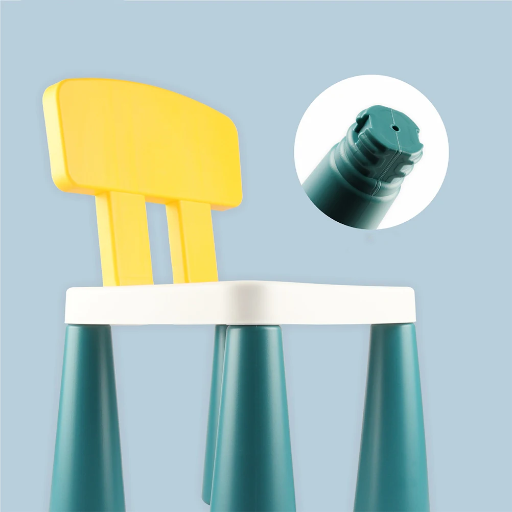 Multifunction Stool Building Blocks Chair Safe Chair Children Chairs Reinforced Surface Smooth Seat Macaron Color Matching