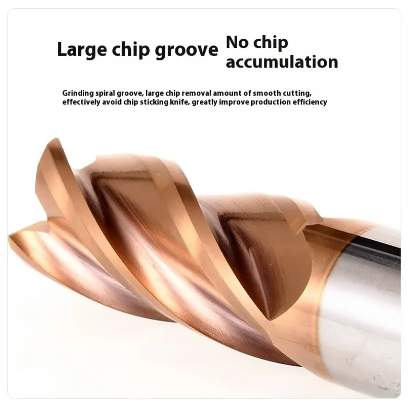 HRC55 คาร์ไบด์ End Mill 4 ขลุ่ยโลหะเหล็กทังสเตนเครื่องตัดโลหะผสมเคลือบตัดเครื่องมือ CNC Maching 1 2 3 4 5 6 7 8 9-20 มม.