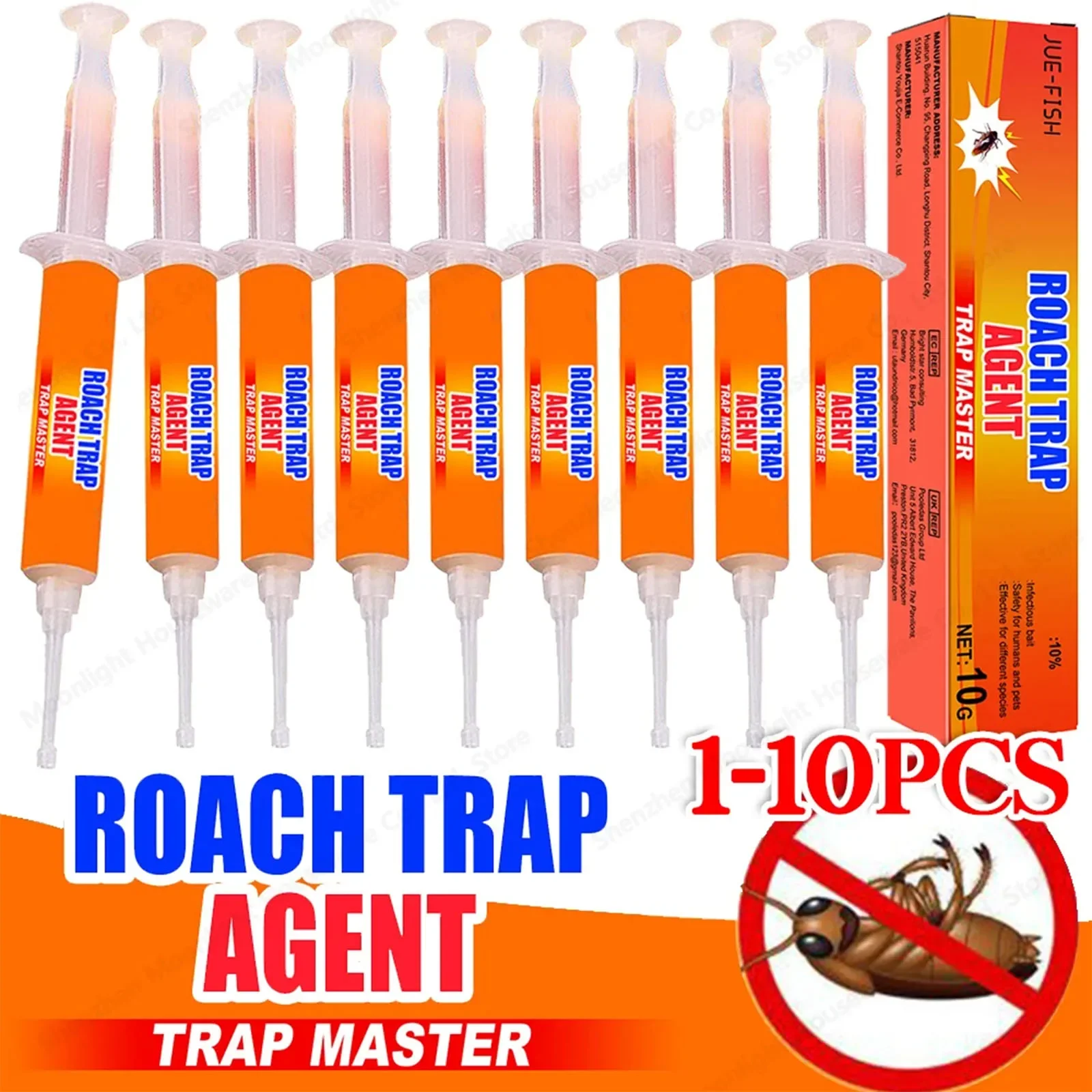 1-22PCS แมลงสาบเจลเหยื่อได้อย่างมีประสิทธิภาพแมลงสาบในร่ม Infestation อเนกประสงค์ Roach เจลควบคุมสําหรับในร่มกลางแจ้ง