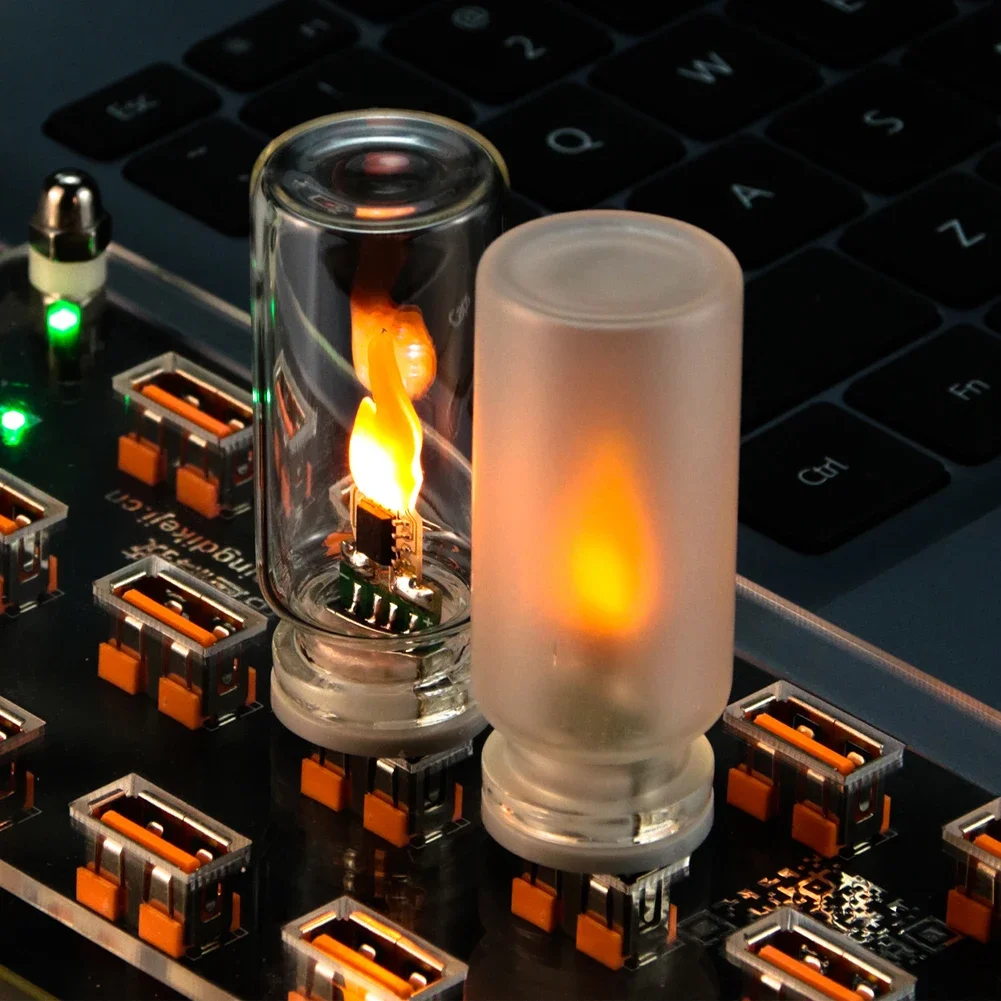 Żarówka LED USB 5V w kształcie świecy, lampka dekoracyjna do wnętrza samochodu, lampka ambientowa, lampka nocna do dekoracji domu, samochodu, na święta.
