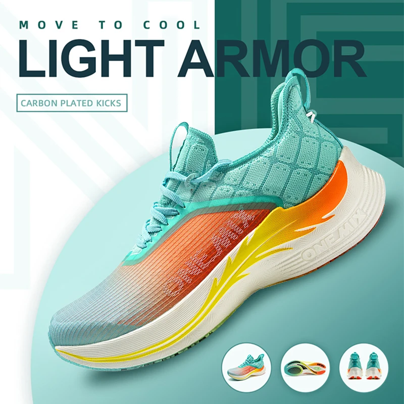 ONEMIX Original Carbon Fiber Lauf Racing Schuhe Professionelle Marathon Ultra-licht Rebound Dämpfung Trail Sport Straße Turnschuhe