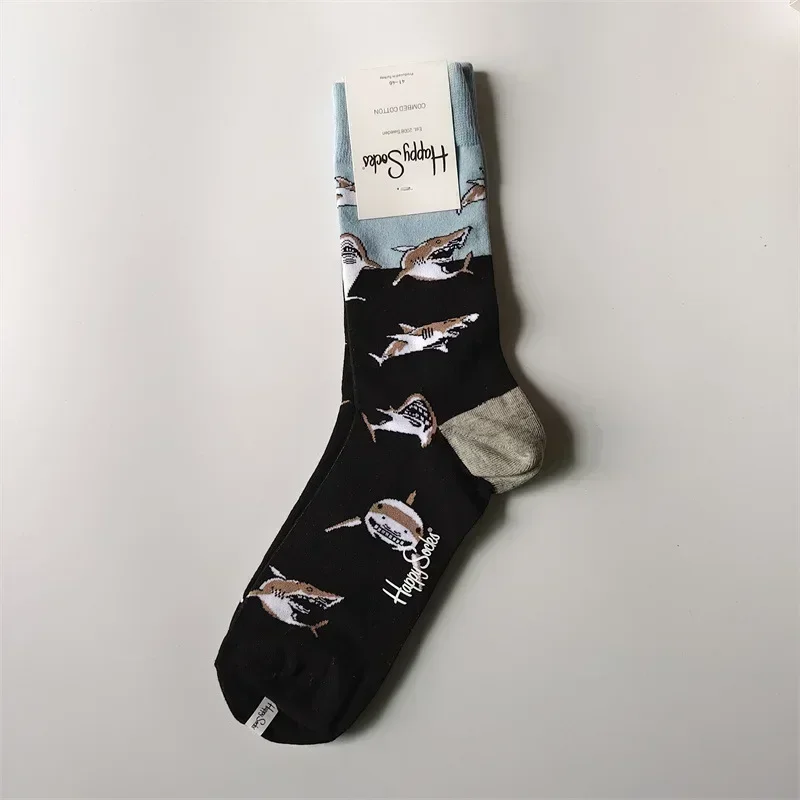 Happy Socks Calcetines deportivos clásicos de algodón para hombre Talla 41-46