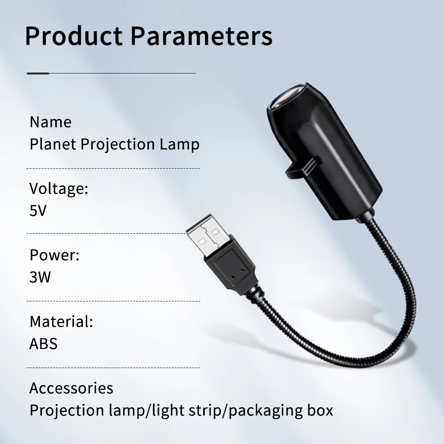 Projection Light 5V USB Direct Insertion Planet Halloween/Christmas Replacement Light Ceiling Projection Light For bedroom