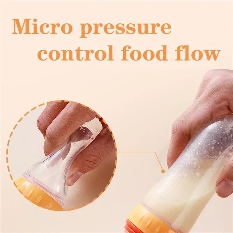 Babyvoeding Feeder, siliconen babyvoeding doseerlepel, 3oz knijpvoedingslepels met zuignap voor jongens meisjes kinderen peuters