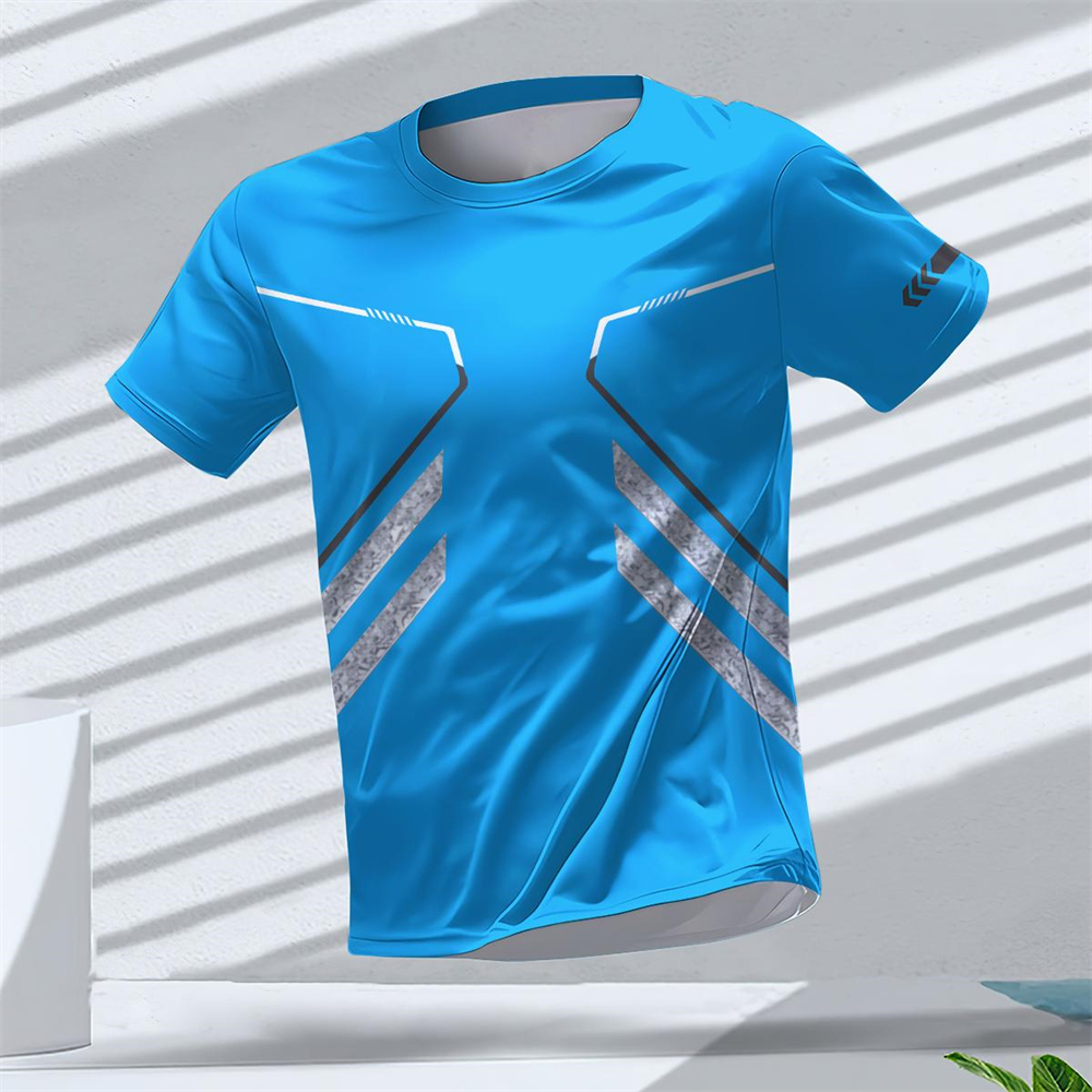 Neue 3D-Druck Heißer Verkauf Outdoor Laufen Sport Atmungsaktiv Schnell Trocknend Fitness Kleidung Casual Wear Rundhals Erwachsene T-Shirt