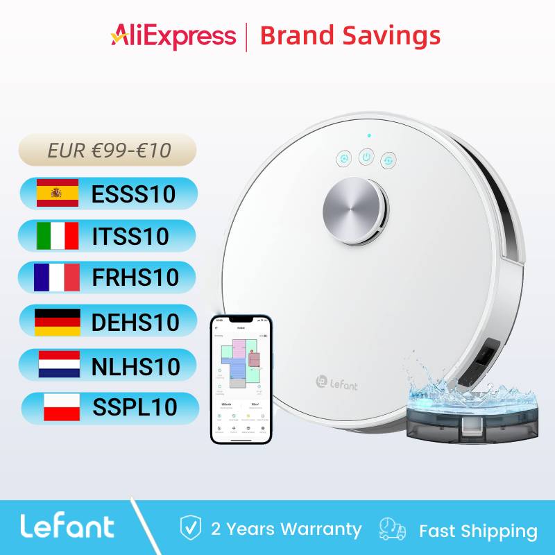 LEFANT M1 Roboterstaubsauger mit mehrstöckiger Kartierung, 4000 Pa, 4000 mAh Akku, LDS-Navigation, APP/Alexa, Smart Home Appliance