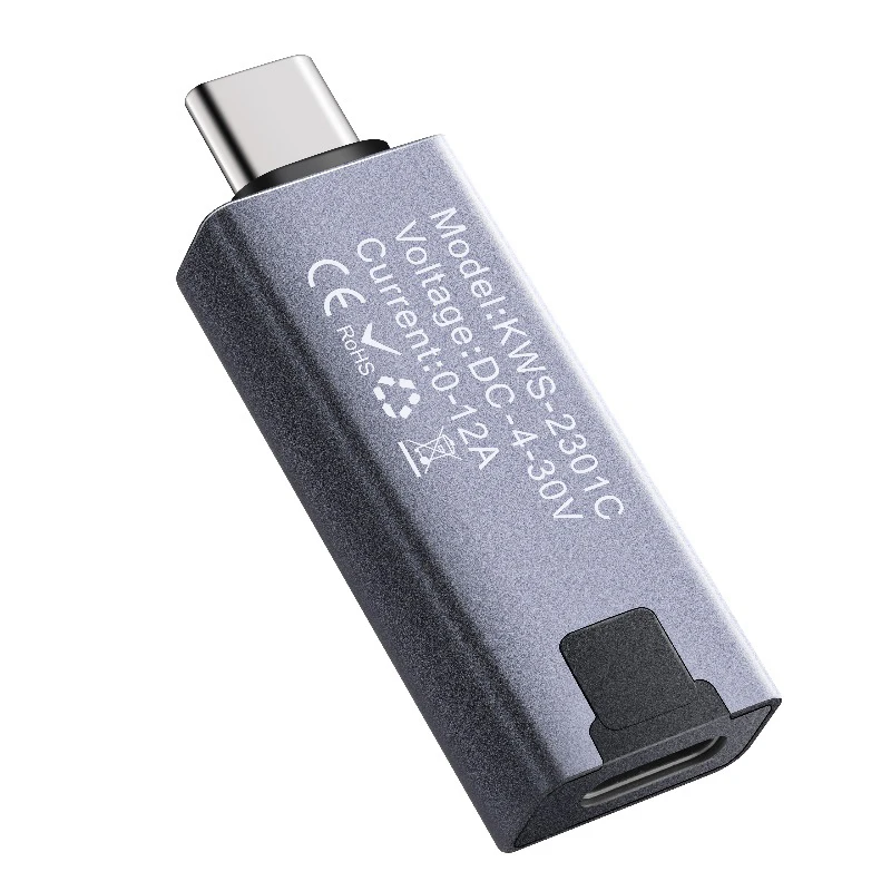 KWS-2301C 유형 C 테스터 DC 4-30V 0-12A 디지털 전압계 전류계 전류 전압 측정기 보조베터리 충전기 표시기
