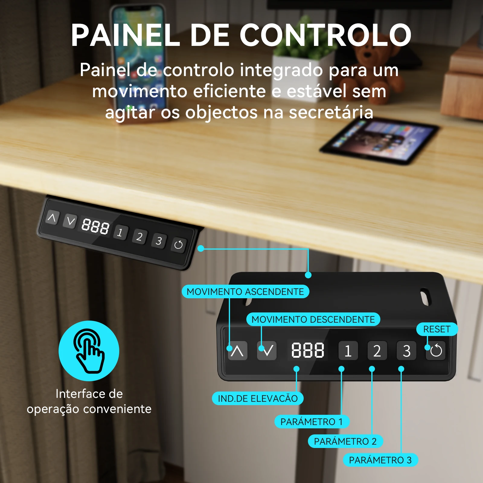 Mesa de elevação elétrica ajustável em altura, com motor duplo e duas seções, estrutura para mesa de pé para escritório, mesa para jogos