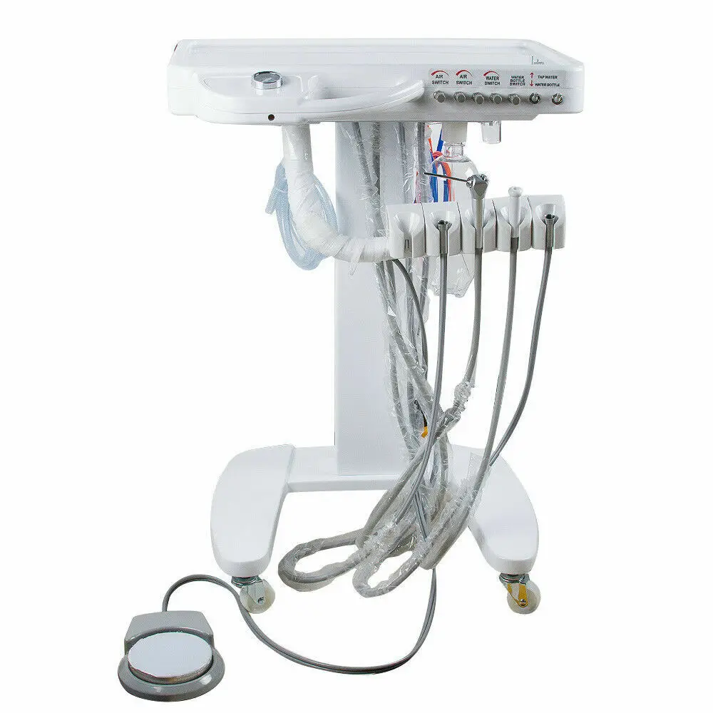 Einheit Tragbarer Rollwagen Dental Carrello mobile portatile con consegna automatica 4Loch