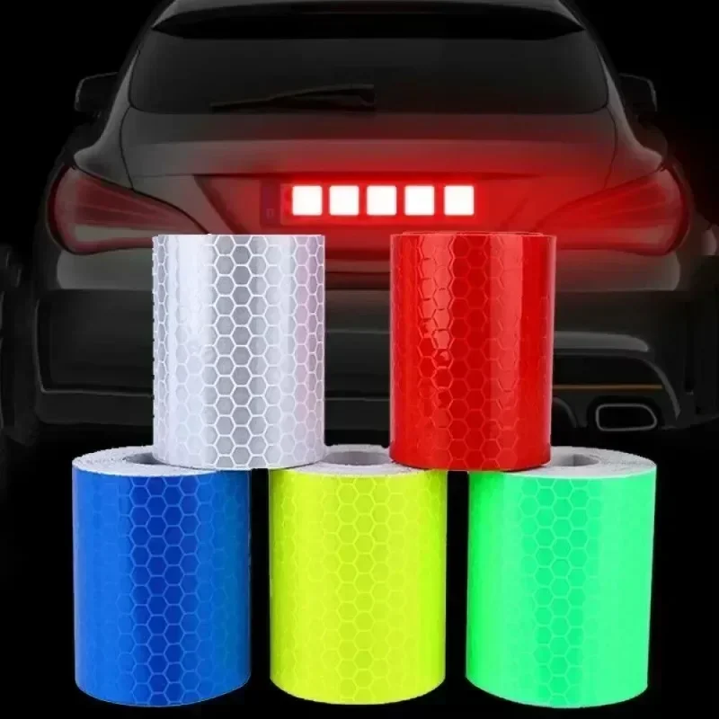 Cinta reflectante para coche, pegatina de advertencia de seguridad para coche, cinta protectora reflectora, película de tira para camiones, pegatinas para motocicletas y automóviles