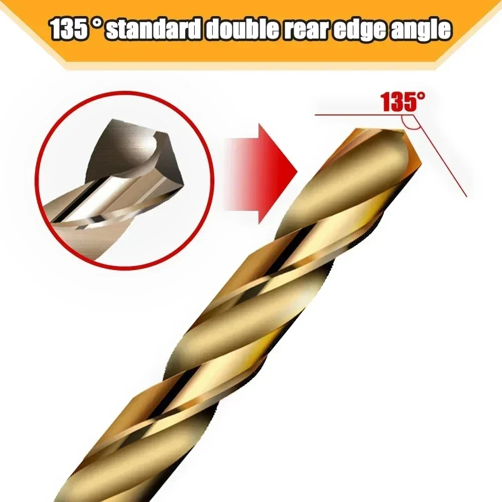 50Pcs High Speed Steel Drill Bits Set Titanium Coated Drill Bits Tools High Quality 1/1.5/2/2.5/3mm Twist Drill Bits