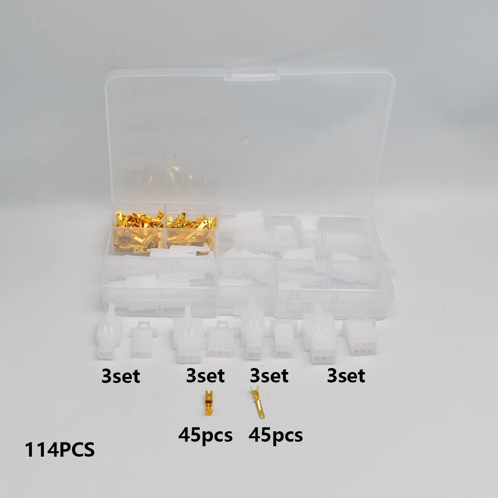 รถยนต์รถจักรยานยนต์ตัวเชื่อมต่อไฟฟ้า: 2.8 มม.2 3 4 6 9 Pin Wire Terminal Hooks สําหรับชายและหญิงเทอร์มินัลชุดสารพัน